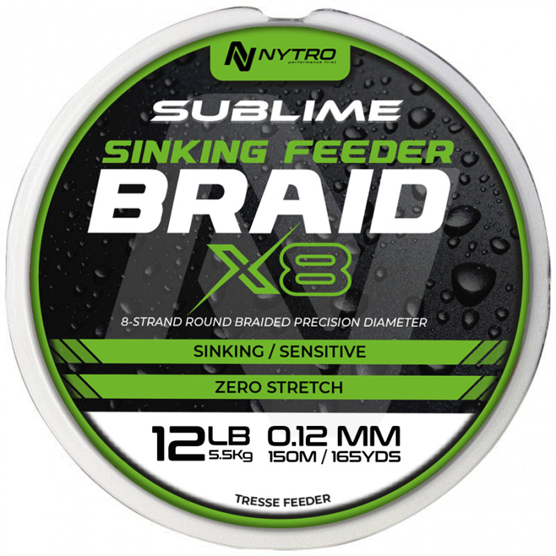 NYTRO SUBLIME X8 SINKING FEEDER BRAID 0,12 NYTRO SUBLIME X8 SINKING FEEDER BRAID 0,12