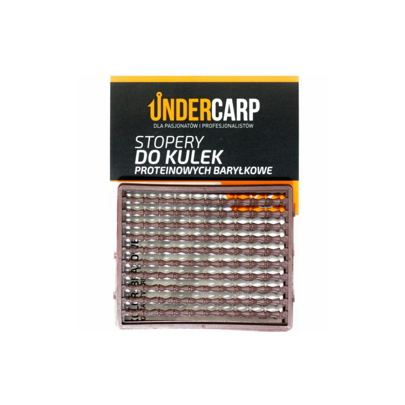 UnderCarp Stopery do kulek protein baryłkowe twarde brążowe UC184 UnderCarp Stopery do kulek protein baryłkowe twarde brążowe UC184