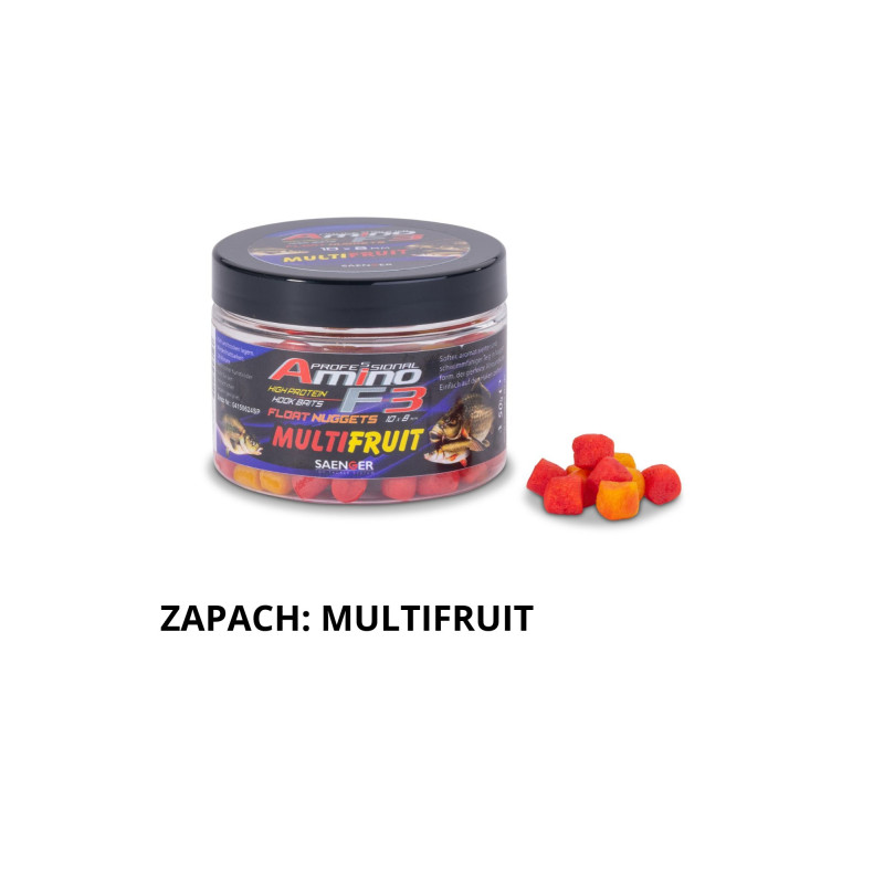 SAENGER Amino F3 Midi Float Nuggets Multifruit 50g/10x8mm SAENGER Amino F3 Midi Float Nuggets Multifruit 50g/10x8mm