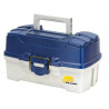 Plano 620206 2 TRAY BOX MTL BLUE /OFF WHITE