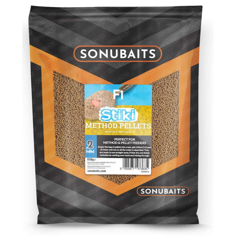 Sonubaits SONU STIKI F1 METHOD PELLETS 2MM Sonubaits SONU STIKI F1 METHOD PELLETS 2MM