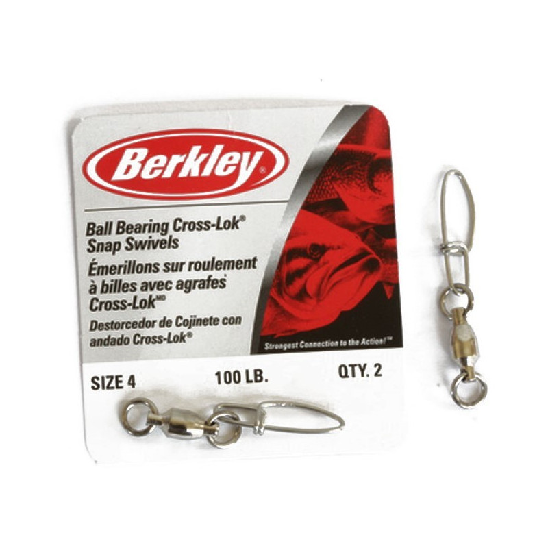 Berkley Ball Bearing Swivels Mc Mahon BB with snaps Swivel 4 nickeled Berkley Ball Bearing Swivels Mc Mahon BB with snaps Swivel 4 nickeled