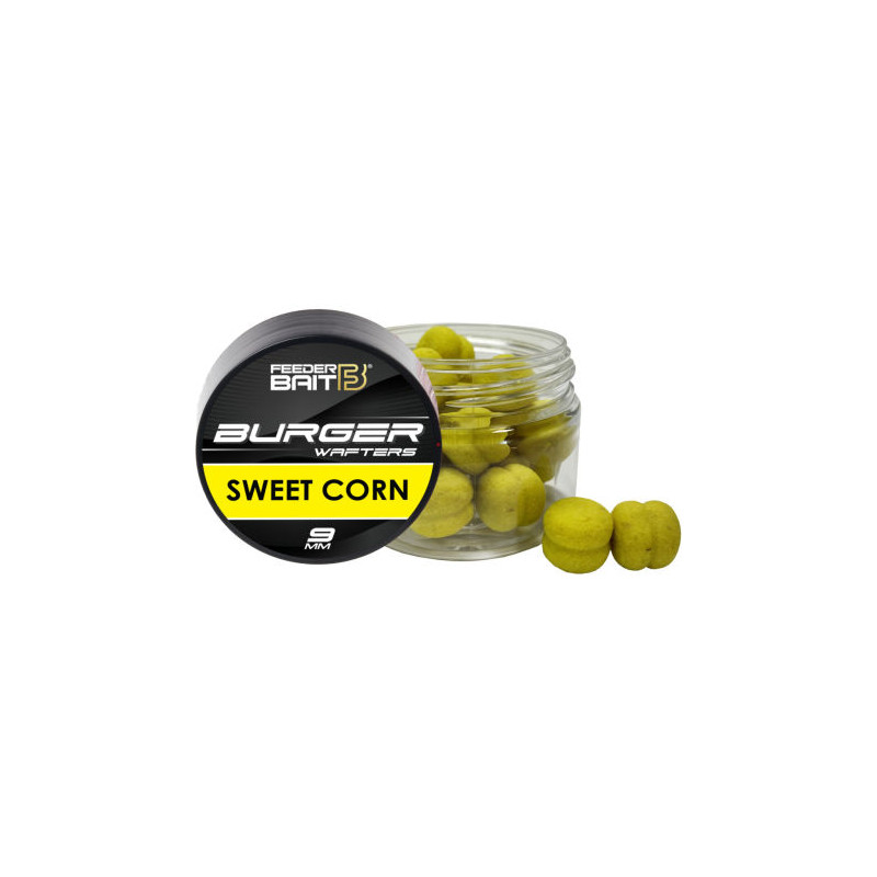 Feeder Bait FLUO BURGER WAFTERS 9mm SWEET CORN 25ml Feeder Bait FLUO BURGER WAFTERS 9mm SWEET CORN 25ml