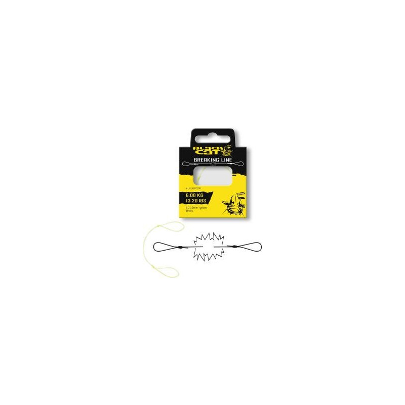 Black Cat Breaking Line żółty 7,10kg,15,70lbs Ø0,35mm 10szt Black Cat Breaking Line żółty 7,10kg,15,70lbs Ø0,35mm 10szt