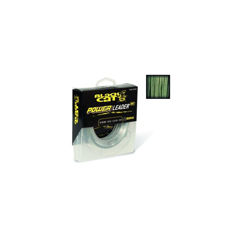 Black Cat Ø 1,20mm Power Leader D: 20m 100kg / 220lbs Black Cat Ø 1,20mm Power Leader D: 20m 100kg / 220lbs