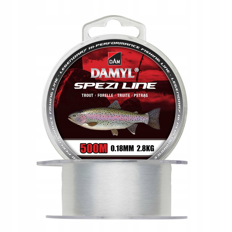 DAM DAMYL SPEZI LINE TROUT 500M 0.18MM 2.8KG 6LBS TRANSPARANT DAM DAMYL SPEZI LINE TROUT 500M 0.18MM 2.8KG 6LBS TRANSPARANT