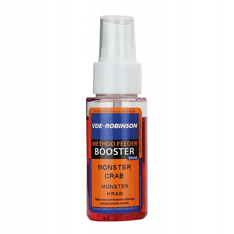 Dodatek VDE-Robinson Booster z atomizerem, monster crab, 50ml Dodatek VDE-Robinson Booster z atomizerem, monster crab, 50ml
