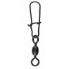 MADCAT STAINLESS SWIVELS W. EGG SNAP Nr 2 120LB 55KG BLACK 5PCS