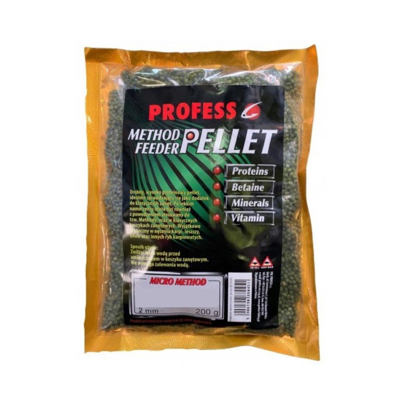 Profess Pellet Micro Method – AMUROWY 2 mm 200 g Profess Pellet Micro Method – AMUROWY 2 mm 200 g