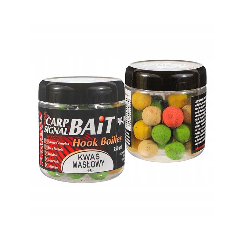 Profess Kulki proteinowe HOOK– KWAS MASŁOWY 16 mm POP-UP 200 ml Profess Kulki proteinowe HOOK– KWAS MASŁOWY 16 mm POP-UP 200 ml