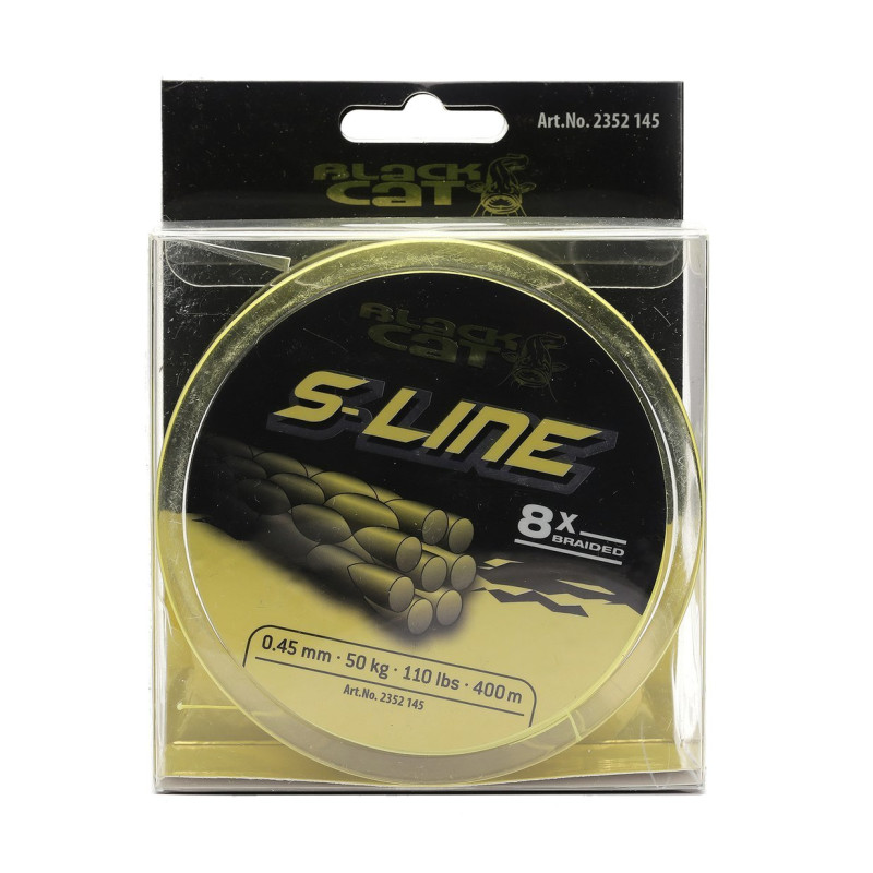 PLECIONKA BLACK CAT S-LINE 0.55MM 300M 70KG ŻÓŁTA 2352055 PLECIONKA BLACK CAT S-LINE 0.55MM 300M 70KG ŻÓŁTA 2352055