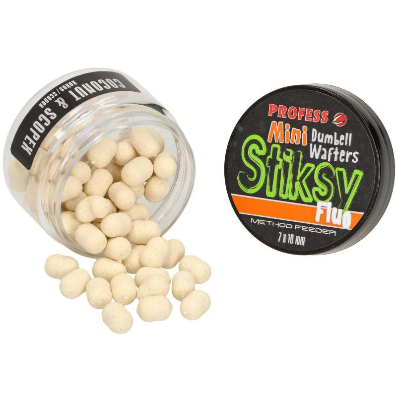 PROFESS DUMBELL WAFTERS STIKSY FLUO 7*10mm KOKOS/SKOPEX PROFESS DUMBELL WAFTERS STIKSY FLUO 7*10mm KOKOS/SKOPEX