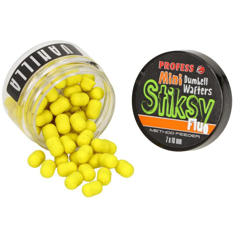 PROFESS DUMBELL WAFTERS STIKSY FLUO 7*10mm WANILIA PROFESS DUMBELL WAFTERS STIKSY FLUO 7*10mm WANILIA