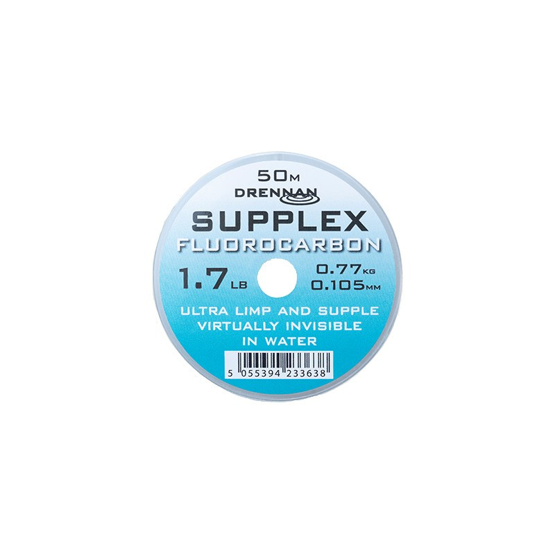Żyłka Drennan Supplex FLUOROCARBON 0.105MM 50M 0.77KG 1.7LB LCSPXF017 Żyłka Drennan Supplex FLUOROCARBON 0.105MM 50M 0.77KG 1.7LB LCSPXF017